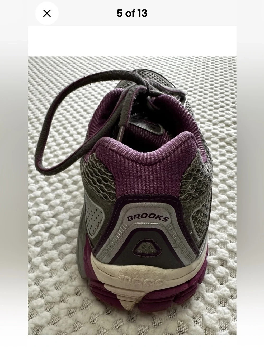Brooks Ariel 14 Women’s Size 9.5 Gray/Purple Tennis Shoes